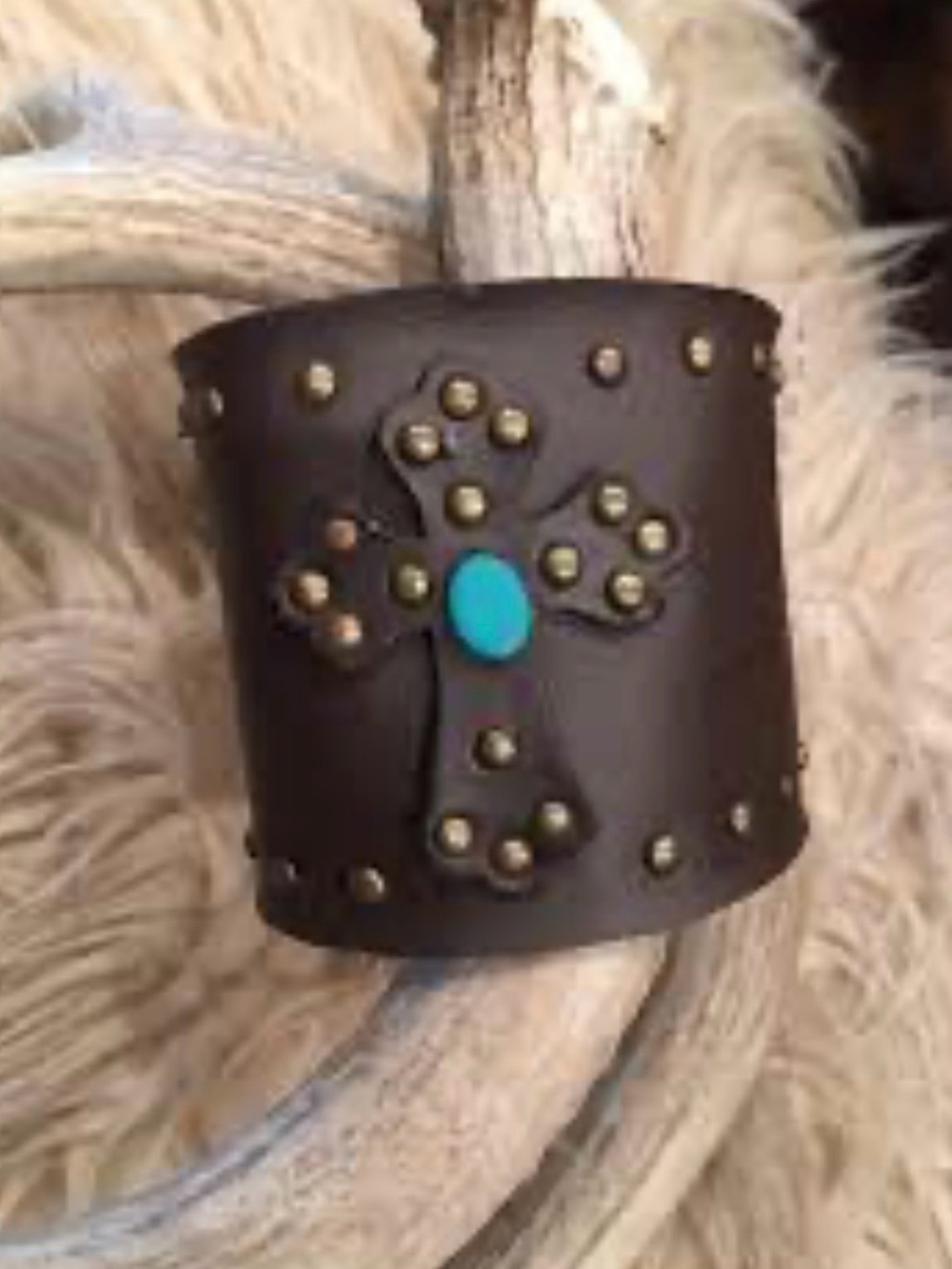 Boot Barn Western Cowgirl Cuff country faux leather statement bracelet